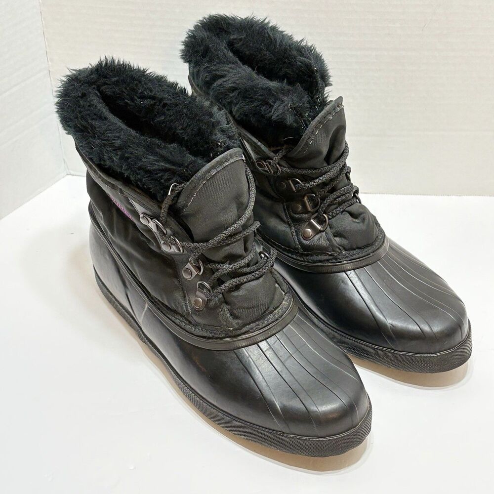 Vintage Sorel Kaufman Duck Boots Womens 10 Winter Rain Snow Ankle Lace Up